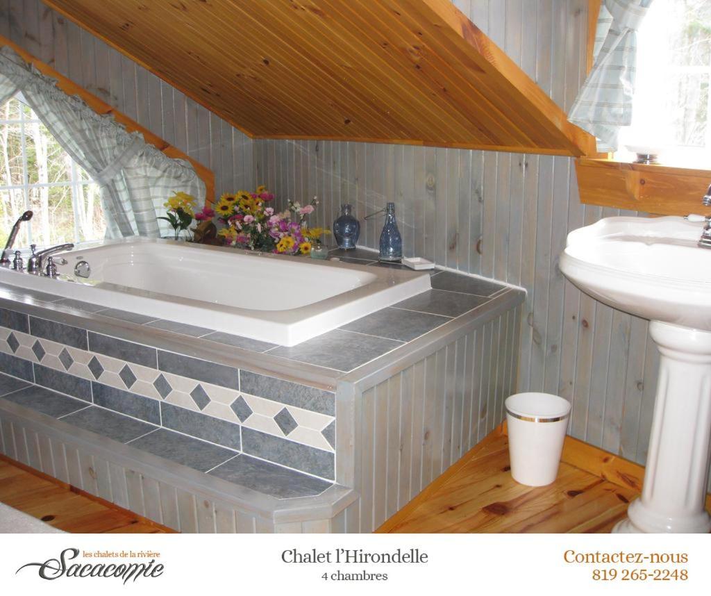 Chalets De La Riviere Sacacomie Villa Saint-Alexis-des-Monts Buitenkant foto