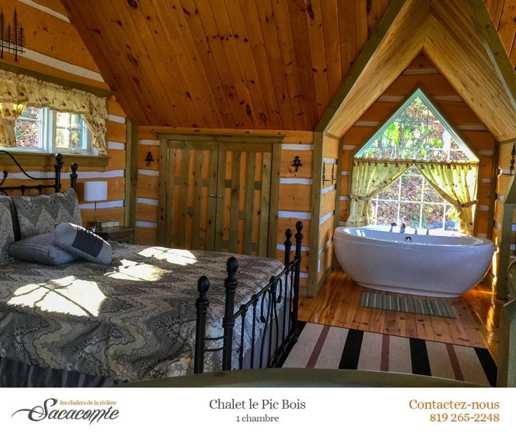 Chalets De La Riviere Sacacomie Villa Saint-Alexis-des-Monts Buitenkant foto